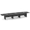 Officesource OS Laminate Conference Tables - Expandable Boat Shaped Conference Table with Slab Base OSCB16CG - alternate 3